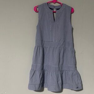 Vineyard vines navy white gingham girls dress Size Small excellent condition